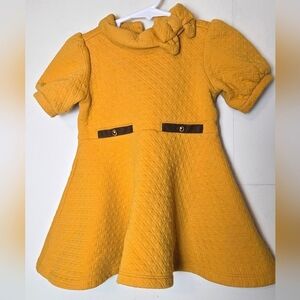 Infant Janie And Jack Mattelasse Quilted Jacquard Bow Dress, Size 18-24 Months